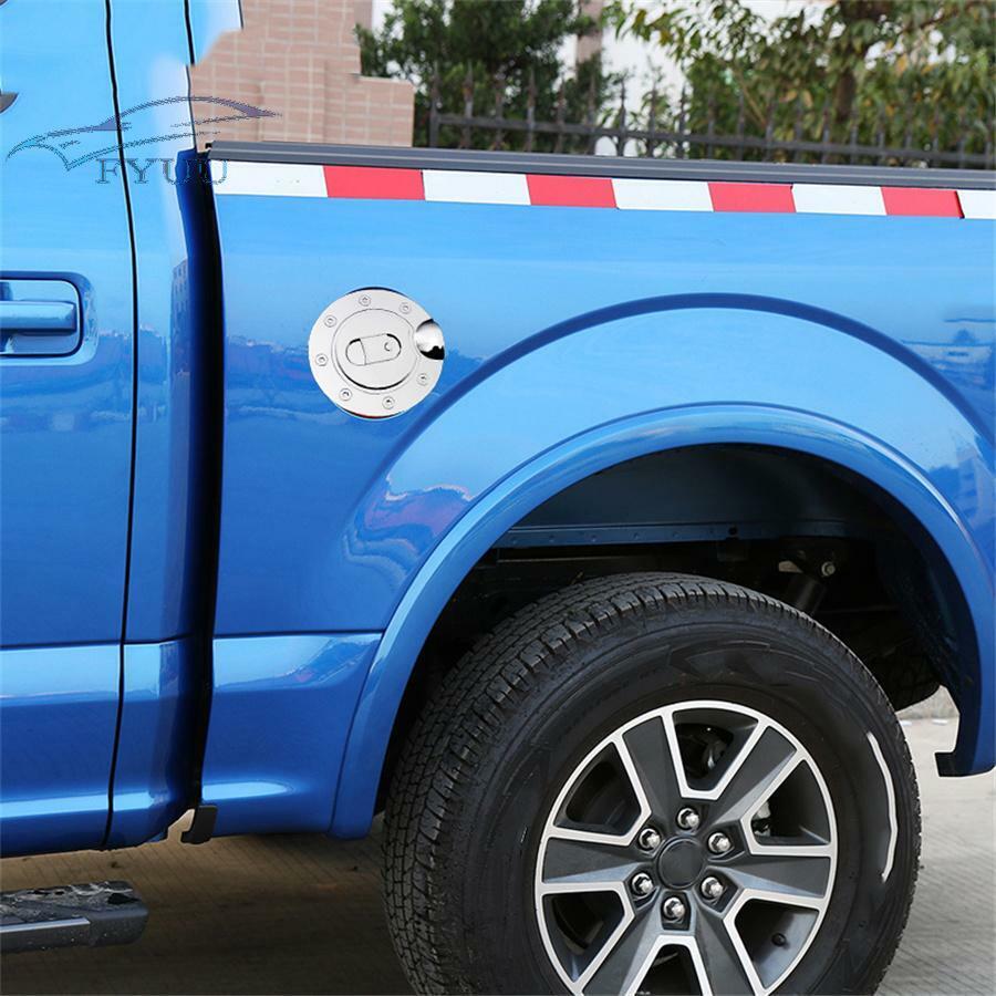 Triple Chrome Gas Fuel Tank Door Decoration Cover Trim For 2004-2008 Ford F150