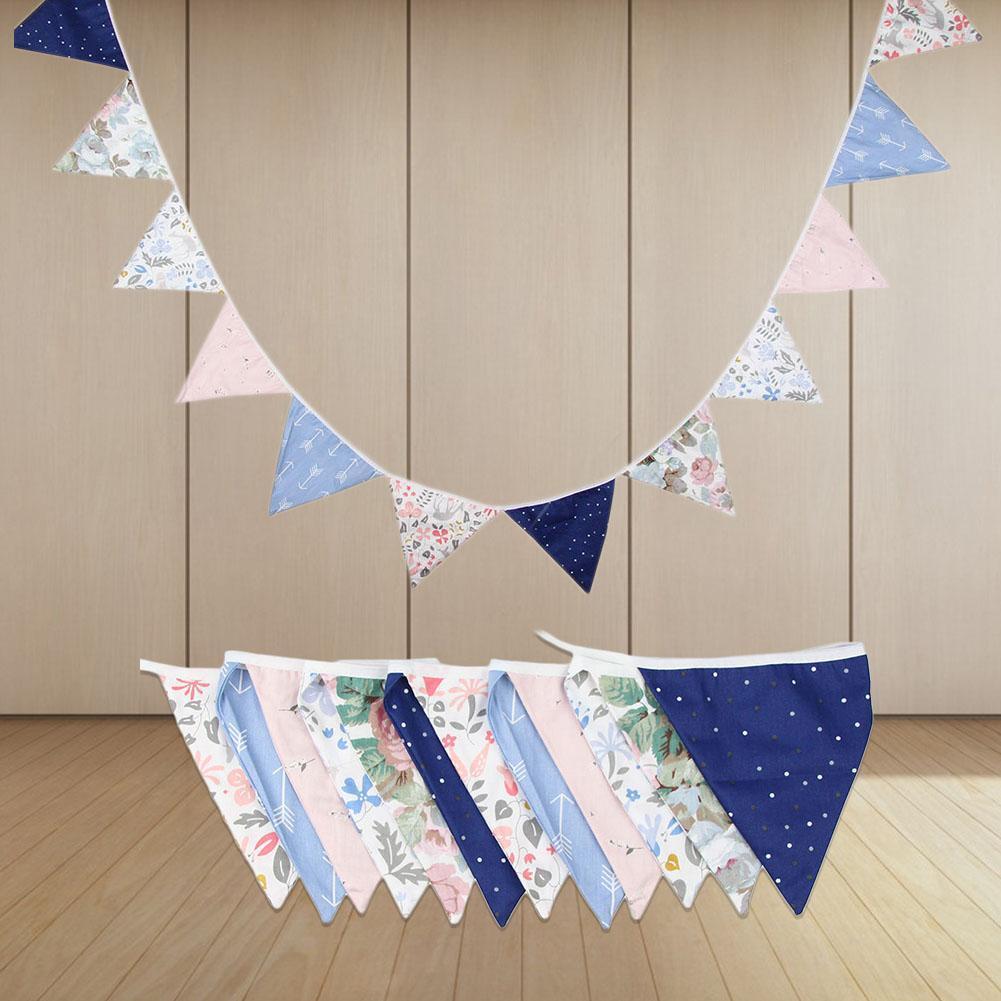 3.2m Nordic Style Cotton Bunting Pennant Flag Garland Wedding Party Decor