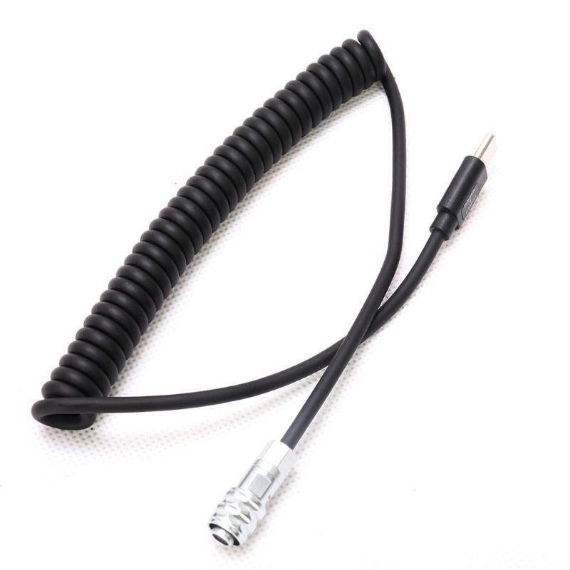 BMPCC 4K 2 Pin to USB C Type-C PD Trigger Coiled Power Cable for Camera