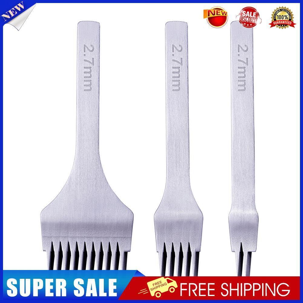White Steel Stitching Lacing Punch Chisel Oblique Flat Cut Gear Pitch (A)