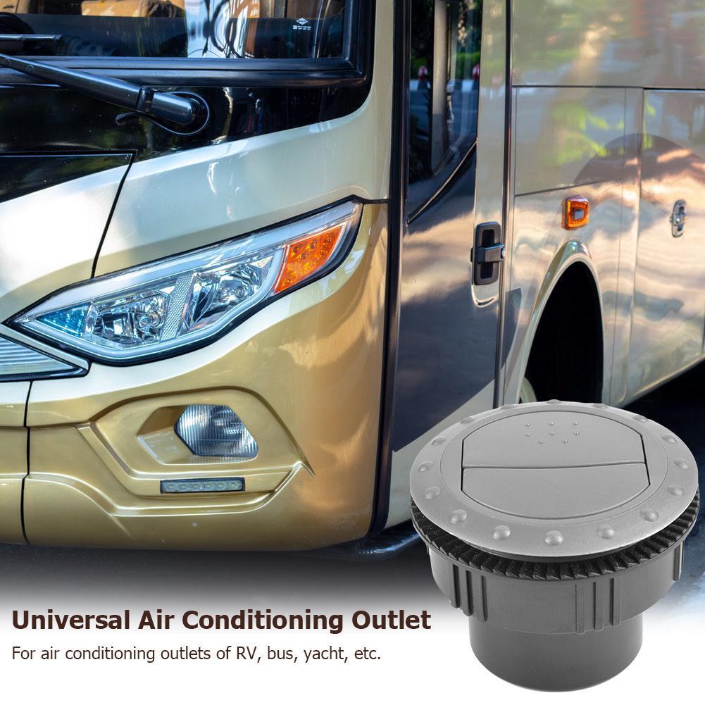 60mm Car RV ATV A/C Vent Air Outlet Rotating Interior Round Ceiling (Grey)