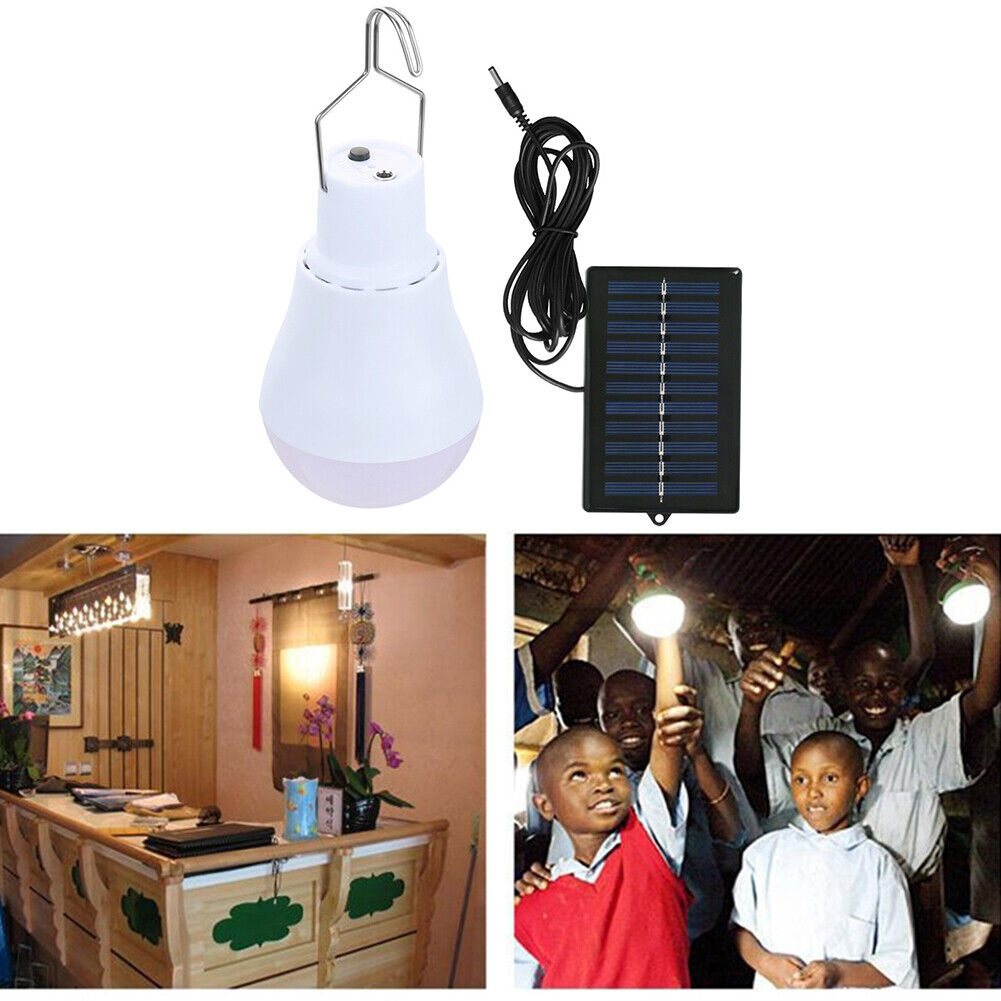 12LED Solar Bulb Hanging Lamp Outdoor Garden Camping Tent Light (B Hook)