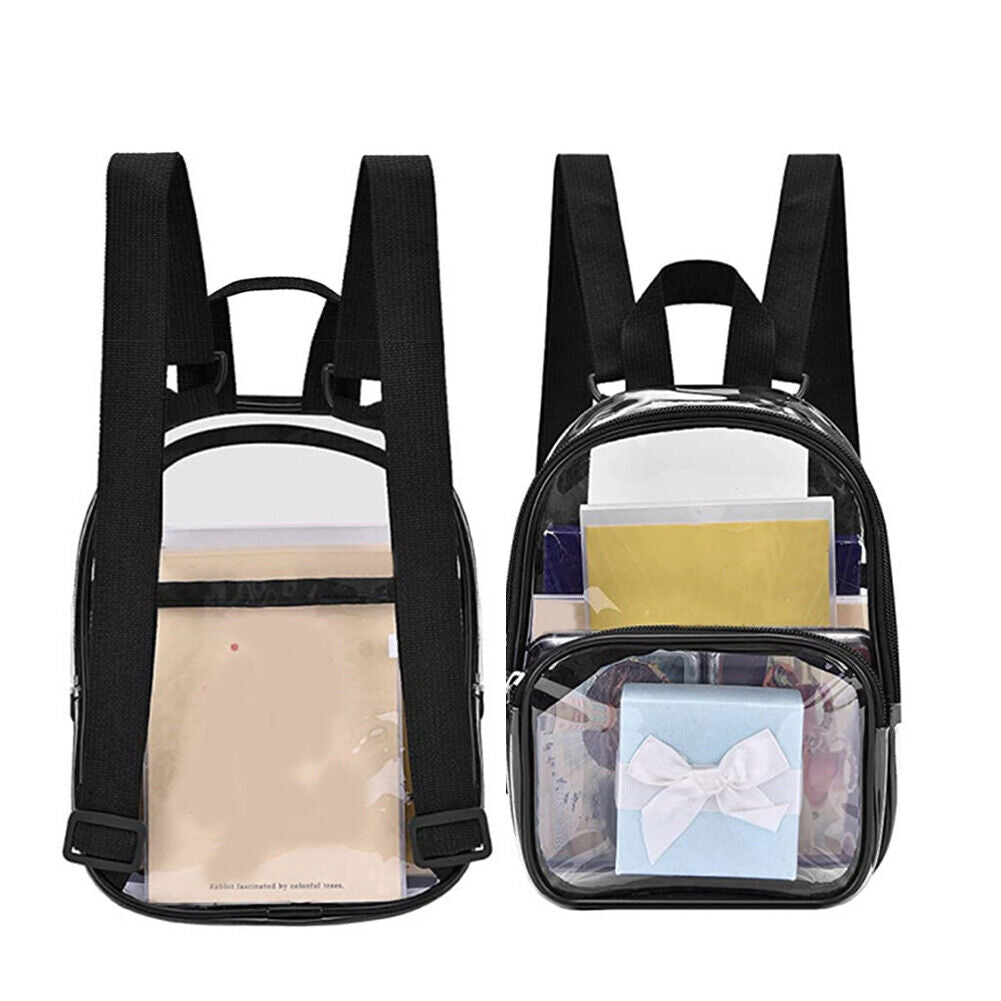Fashion Transparent Backpack Travel School Knapsack Women Men Mini Rucksack