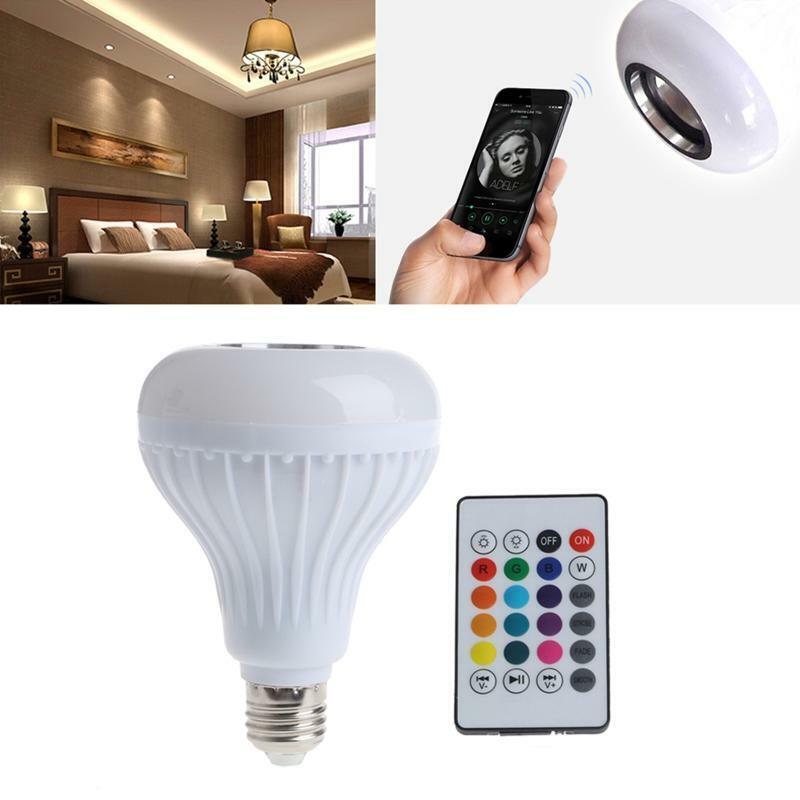 Wireless Bluetooth-compatible Speaker Bulb E27 LED RGB Light Music Playing Lamp
