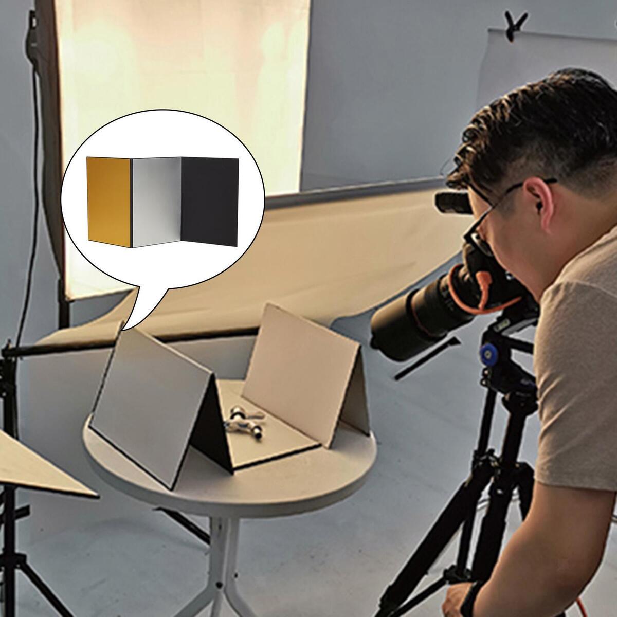 4 in 1 Photography Reflector Cardboard Tri-Folding A3 17x12 inch Accessories