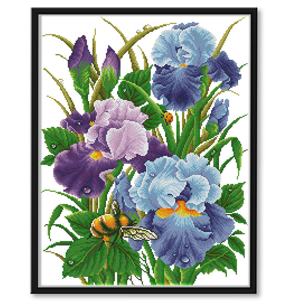 Iris 14CT Stamped Cotton DIY Cross Stitch Hanger Decor Embroidery (H791)