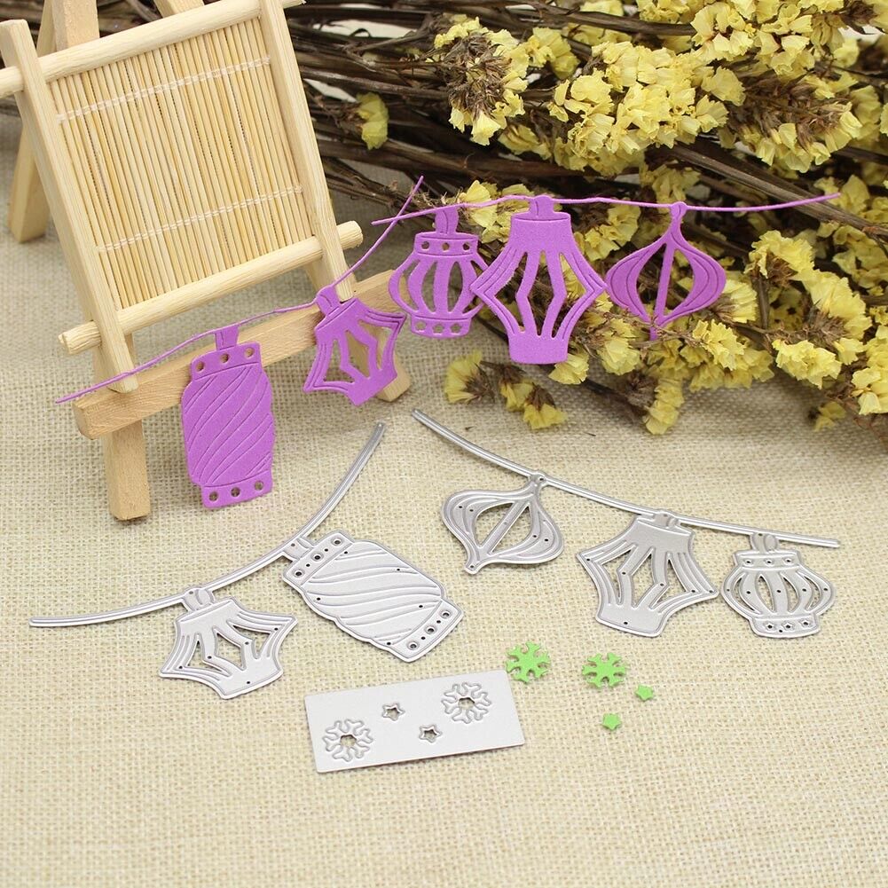 3pcs Conch Lantern Cutting Die Stencil Scrapbook Embossing Folder DIY Craft