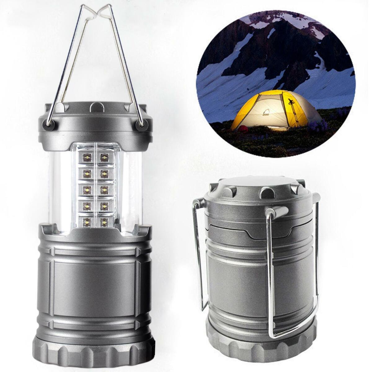 Portable LED Camping Tent Lantern Handheld Emergency Light Lamp Flashlight