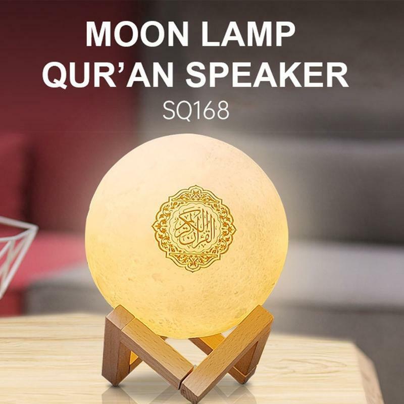 Quran Bluetooth-compatible Speaker Moon Lamp with Support Shelf APP Control