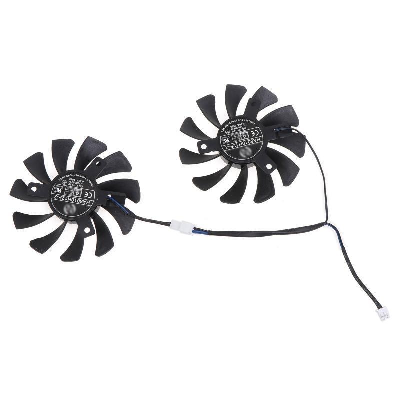 2PCS 75mm HA8010H12F-Z 2Pin for MSI GeForce GTX 1650 SUPER Graphics Card Fan