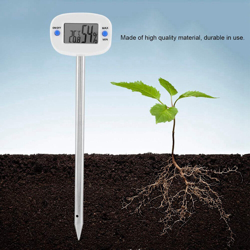 LCD Soil Thermometer Hygrometer Probe Electronic Temperature Humidity Meter