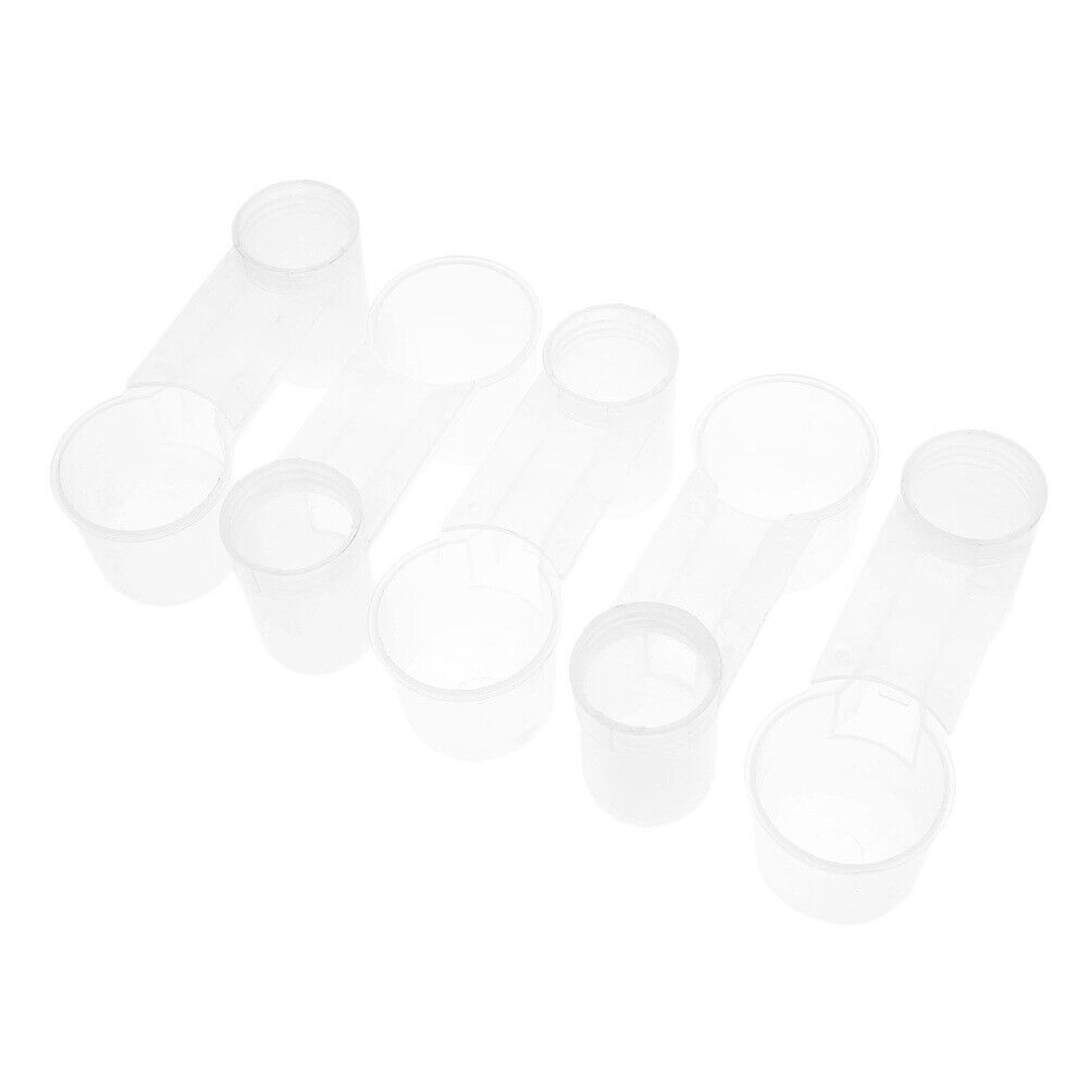 5Pcs Plastic Bird Pigeon Double Port Drinker Feeder Cup Water Bowl Bottle New