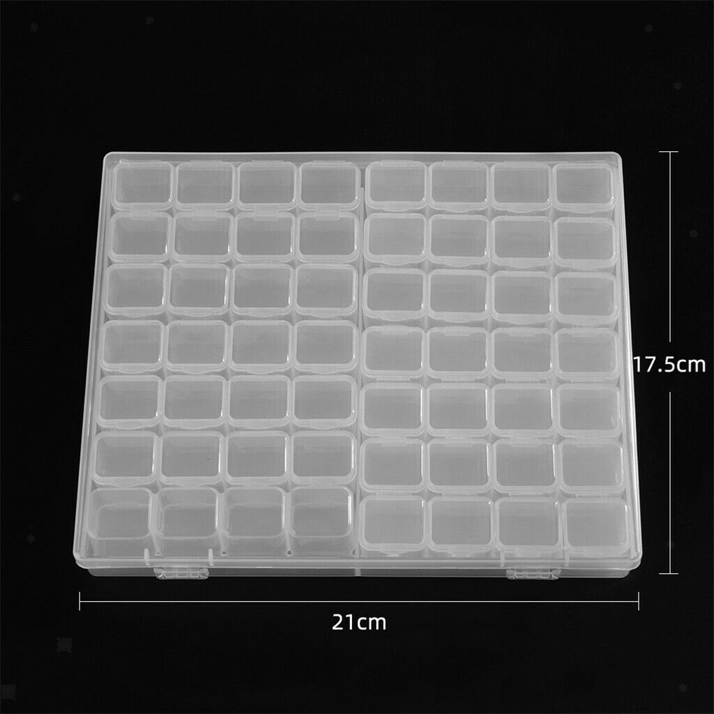 Empty Clear Diamond Storage Case Plastic Detachable Necklace Organizer Box