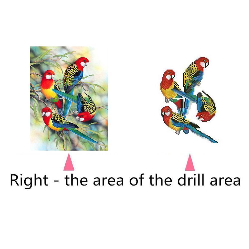 Bird 5D Round Diamond Painting Embroidery DIY Needlework Cross Stitch Set