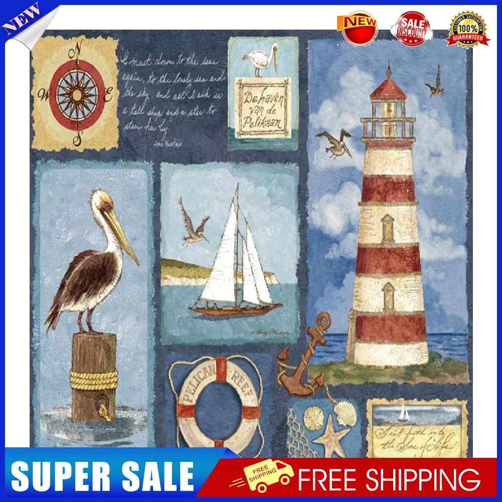 DIY Diamond Painting Sea Collage Round Drill Art Picture Rhinestone Decor
