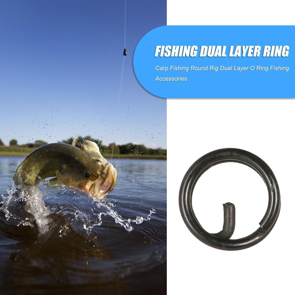 30pcs Carp Fishing Round Rig Dual Layer O Ring Fishing Tackle Accessories