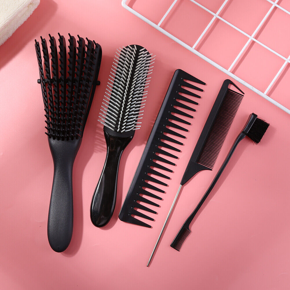 5pcs Hair Brush Comb Set Hair Detangling Comb Massage Brush Styling Tools