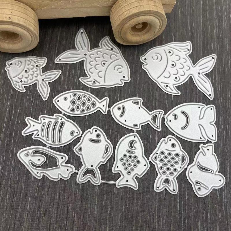 Cartoon Fish Metal Cutting Dies Stencil DIY Scrapbook Album Paper Card Template