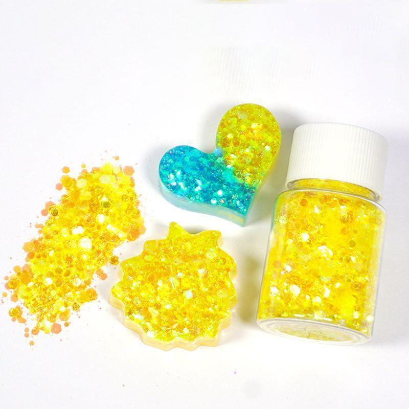 6 Colors Holographic Chunky Glitter Flake Glitters Sparkles Crafts Sequins