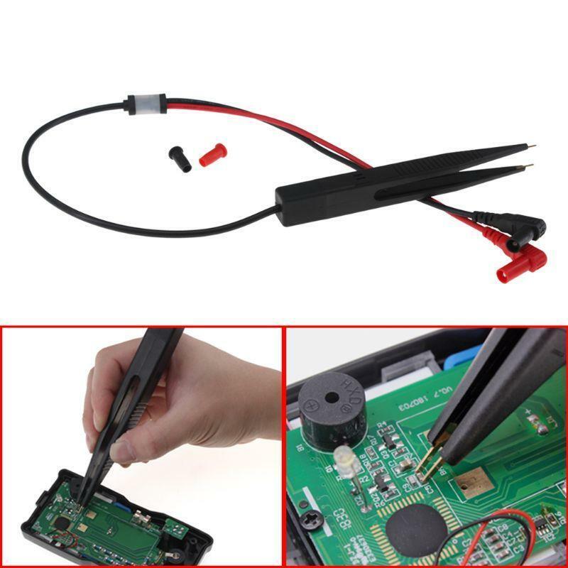 SMD Inductor Test Meter Clip Probe Tweezers For Resistor Multimeter Capacitor