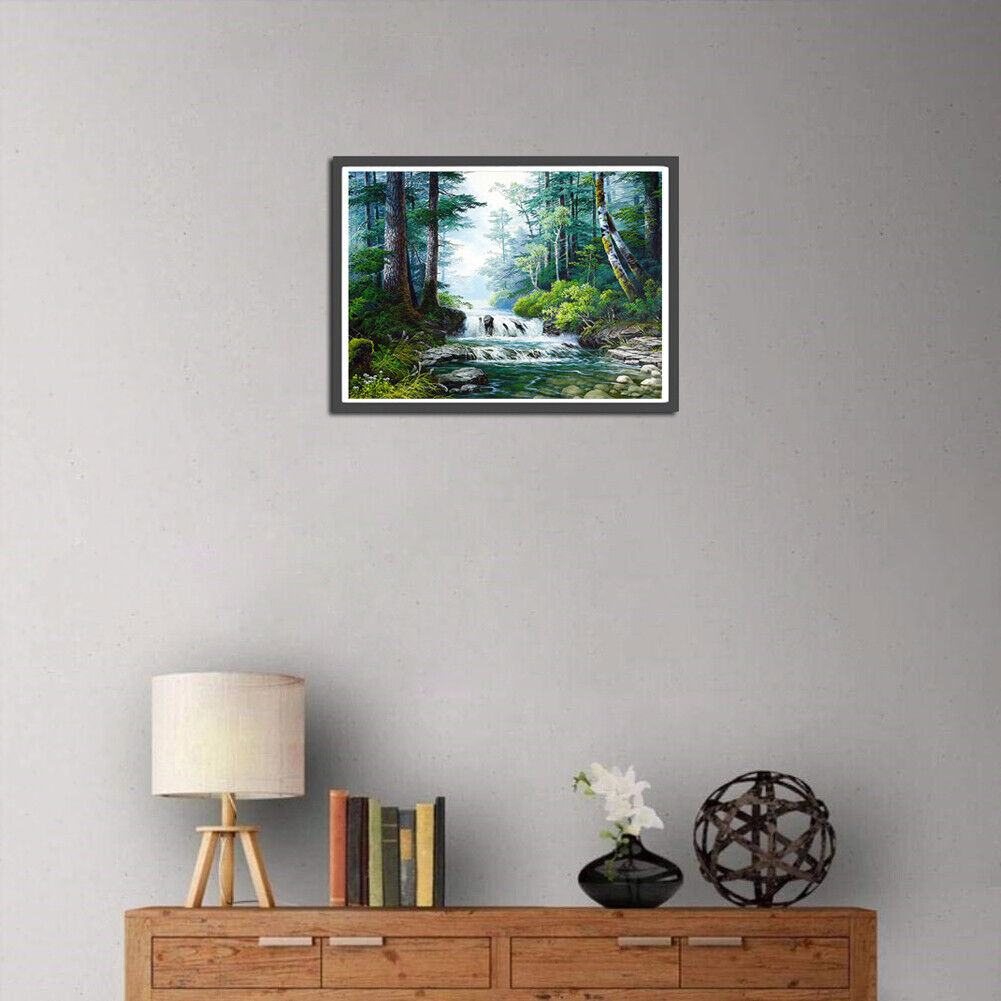 Forest River DIY Full Drill Diamond Painting Embroidery Cross Stitch Mosaic