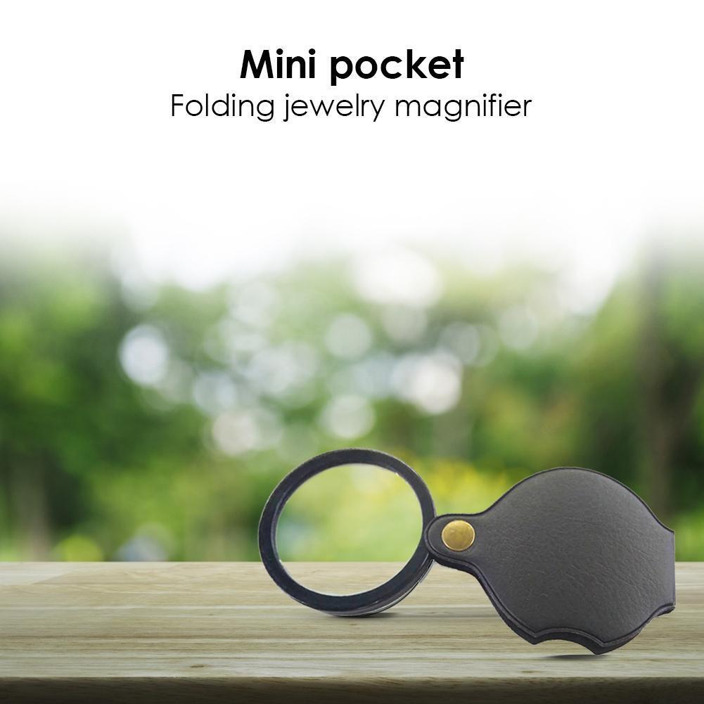 Pocket Folding Jewelry Magnifier Magnifying Glass HD Eye Glass Loupe (8X)