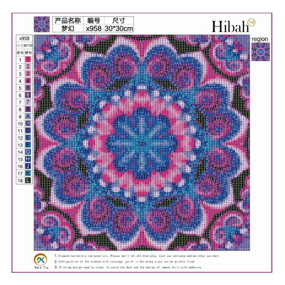 Geometric Flower 5D Full Drill Diamond Painting Embroidery DIY Cross Stitch
