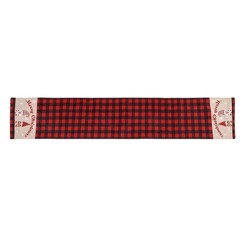 Christmas Table Runner Line Cloth Plaid Table Cloth Xmas Festival Holiday Party