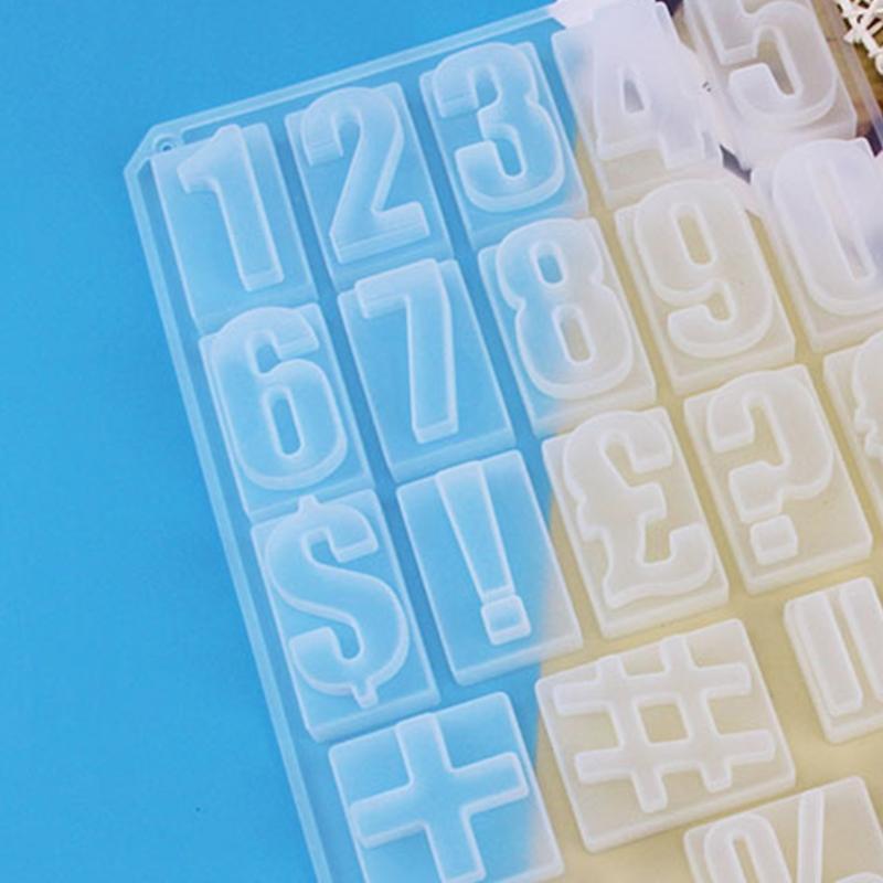 DIY Digital Symsymbol Epoxy Mould,0-9 Number Symbol Decorative Food-grade Mold