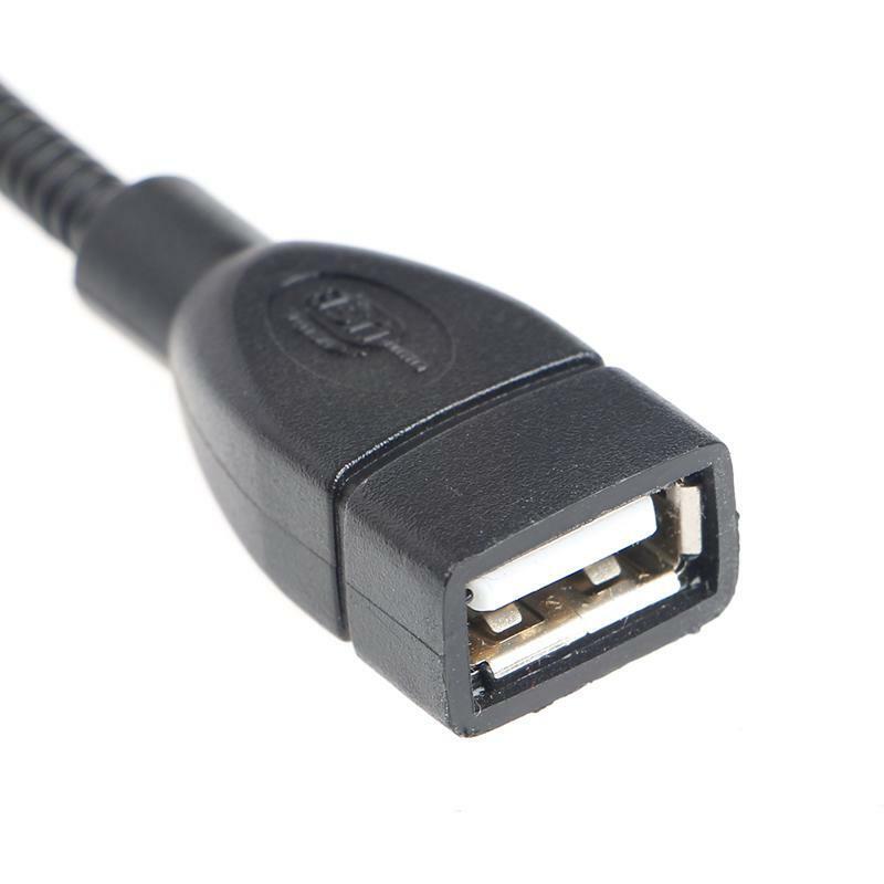 Flexible Metal USB 2.0 Male To Female Data Power Cord Stand Extension Cable 30CM