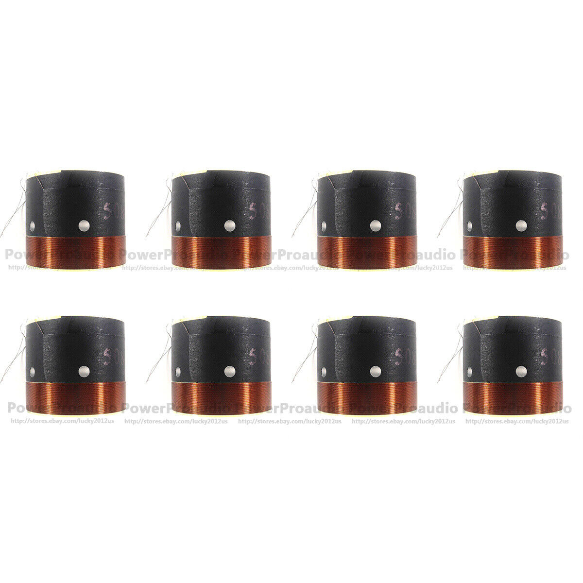 8pcs(4pair)  50.8mm White aluminum Bass voice coil Pure copper Round wire 8 ohm