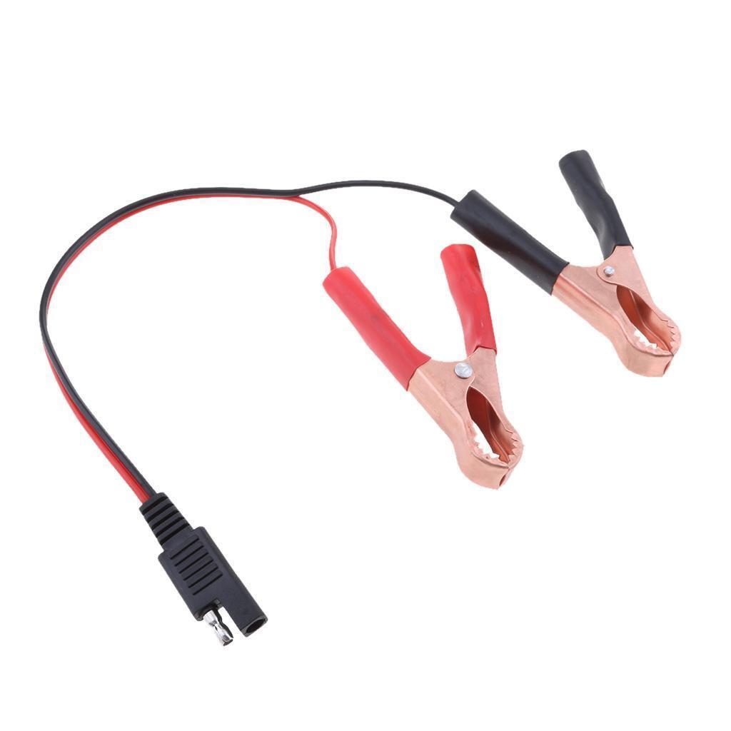 Premium 18AWG SAE to Alligator Clips Extension Cable Battery Jumper Booster