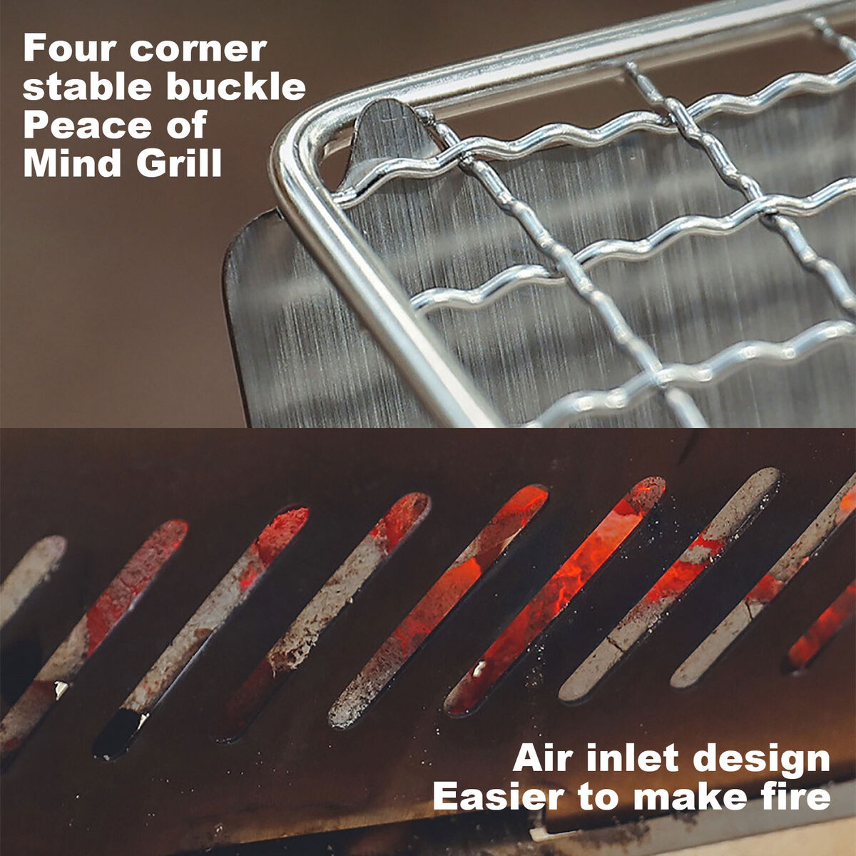 Detachable Camping Grill Foldable Mini Stove Portable Folding BBQ Supply