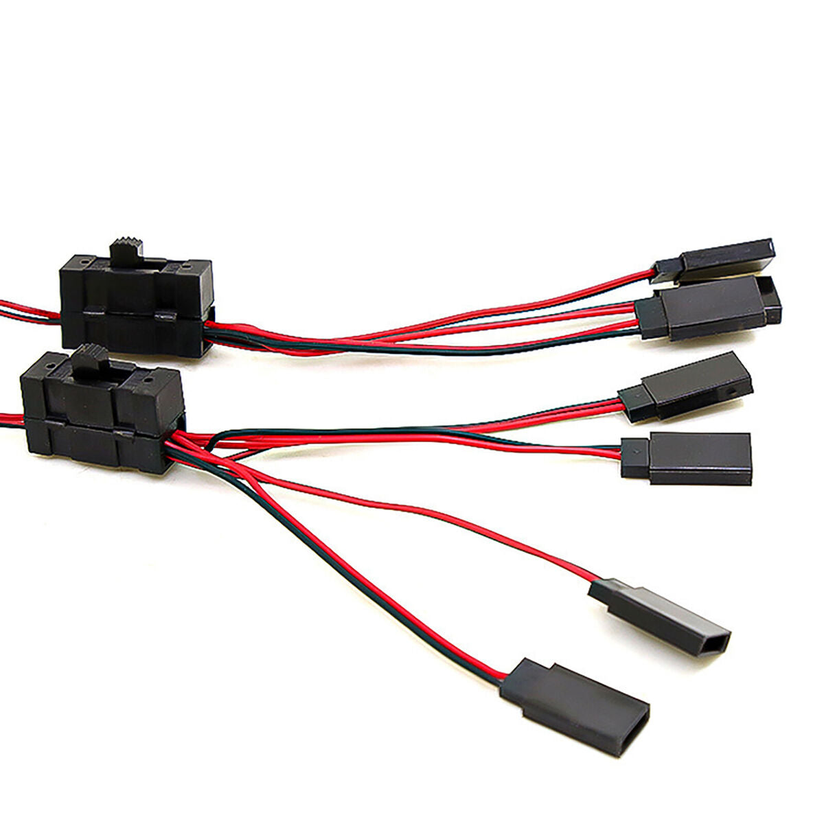 R14 4-way LED Y Cable with Switch Lamp Wire for TRX-4 SCX10 RC Crawler Car Truck