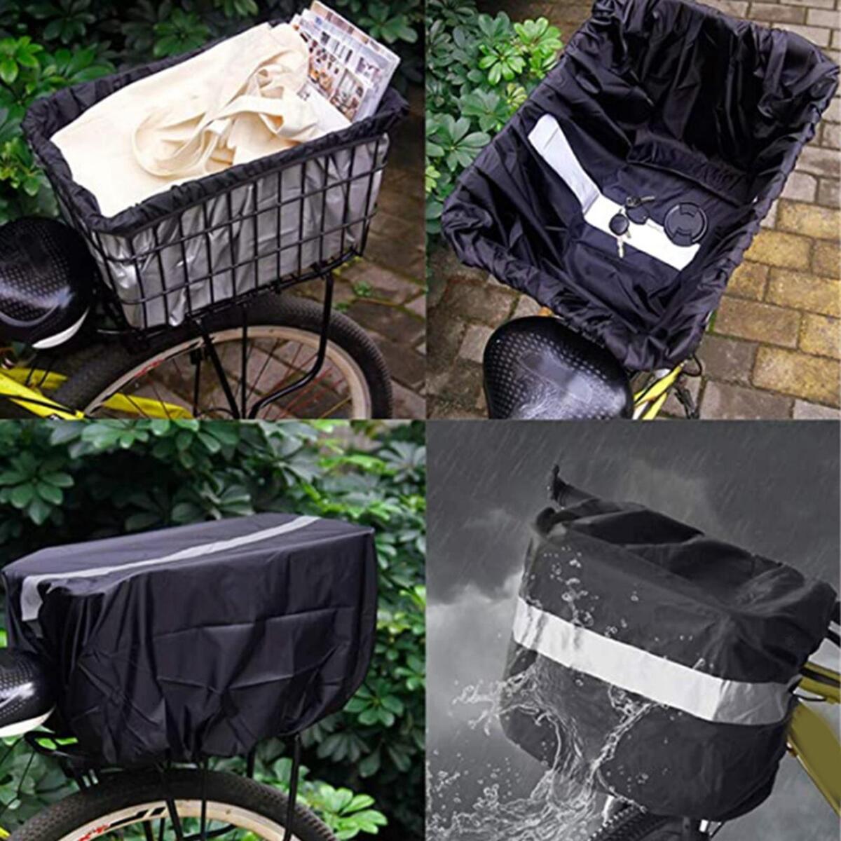 Bicycle Basket Cover Bike Accessories Handlebar Pannier Liner Bag Rain Cover