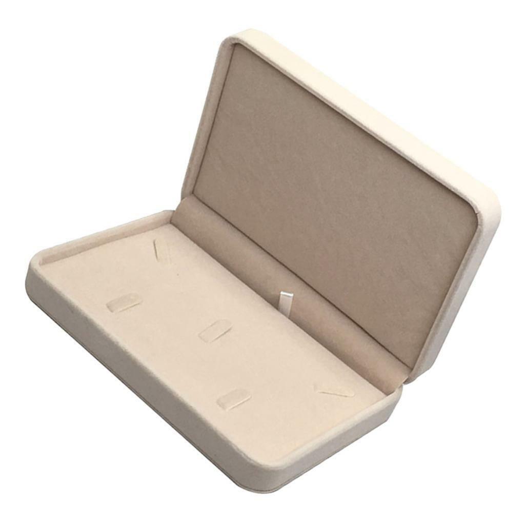 2 Pieces Rectangle Velvet Jewelry Jewelry  Necklace Beacelet Storage