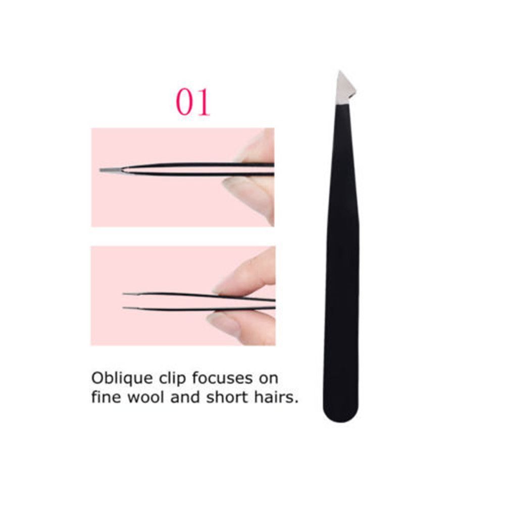 Steel Beauty Eyebrow Tweezer Hair Removal Brow Trimmer False Eyelash Clip