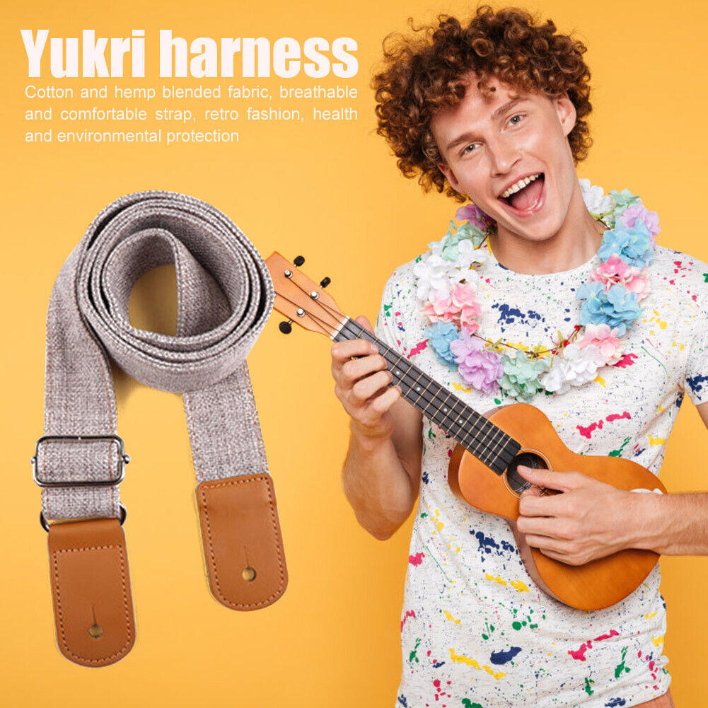 Guitar Strap Anti Slip Bass Ukulele Shoulder Belt Musical Parts (Grey)