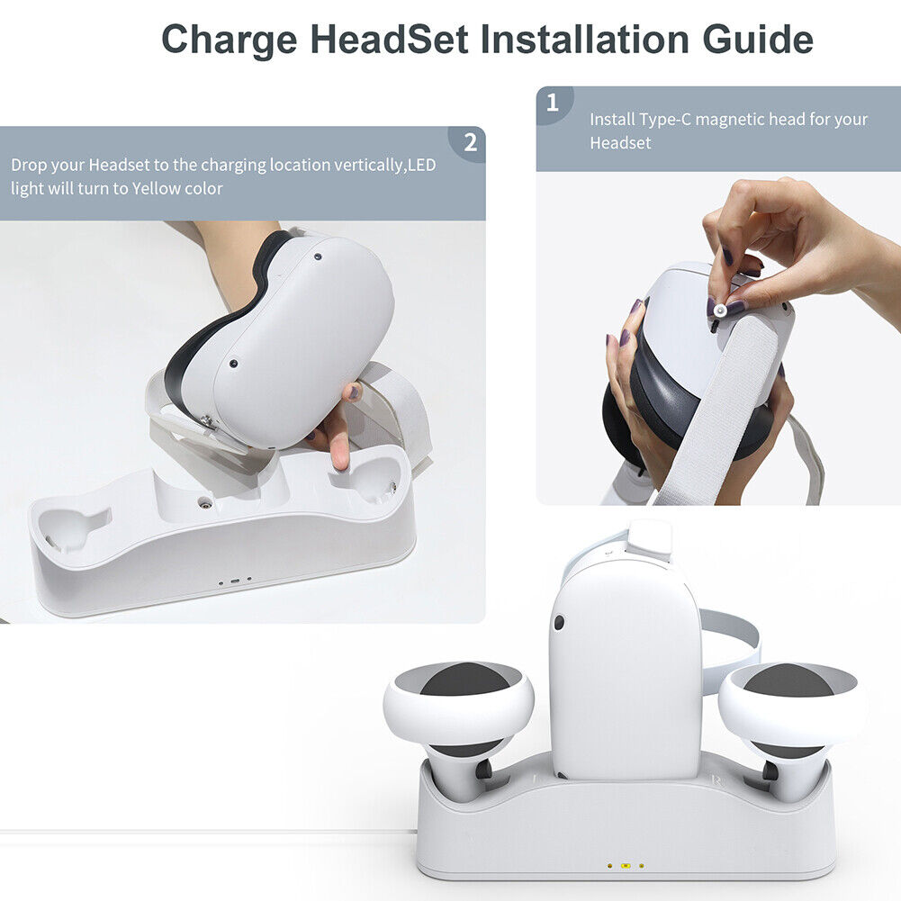 Magnetic Charging Dock Station for Quest 2 Handle Controller Charger Stand