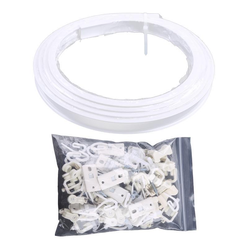 3.5m Flexible Ceiling Curtain Track Kit Bendable Window Rod Straight Curve
