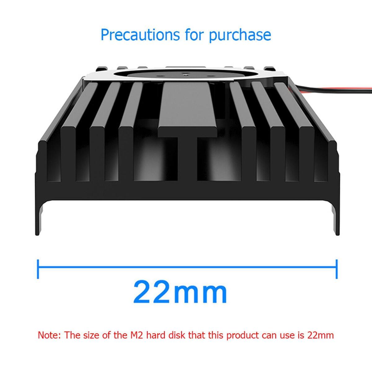 M.2 SSD SATA Fan Heatsink 2280 PCIE  Radiator Cooling Support 4 Sizes