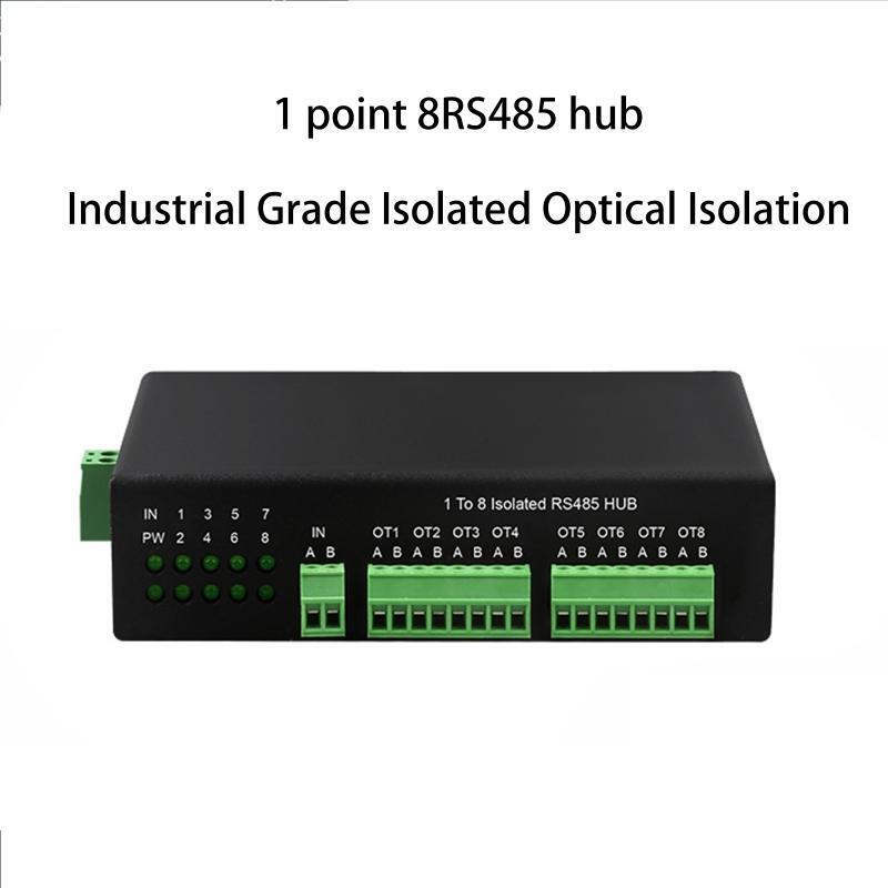 8-Port RS485 HUB Splitter 1 In 8 Out Industrial Grade Isolated Support 152.2Kbps