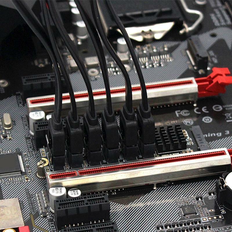 Pcie X2 M.2 Key M to 6-Port Sata 3.0 Adapter Card Ngff Nvme Sata 3.0 Converter