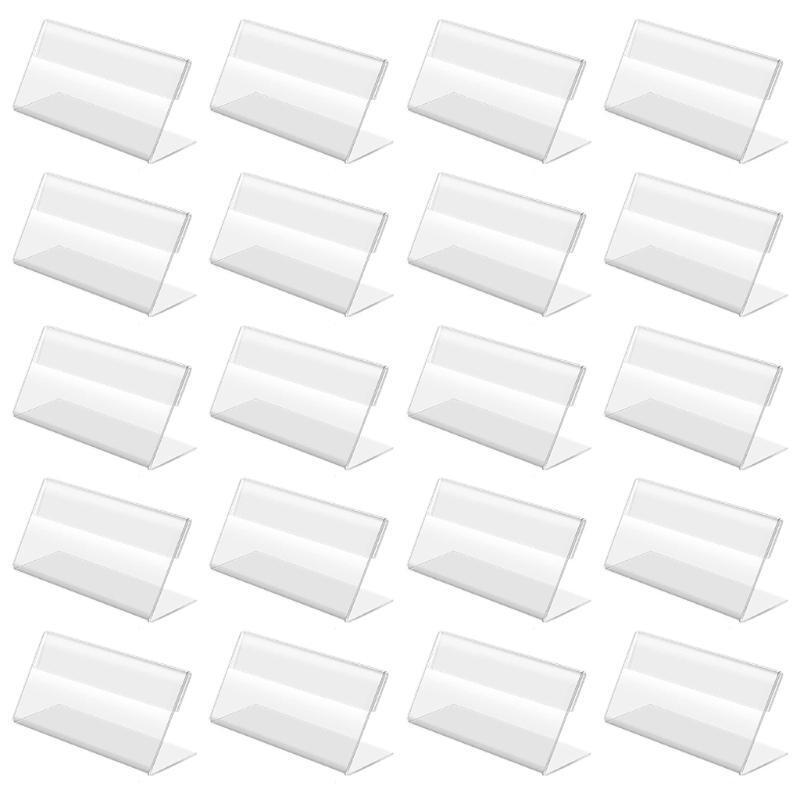 Pack of 20 Acrylic Display Stand Sign Holders Acrylic Stands for Stores Shops