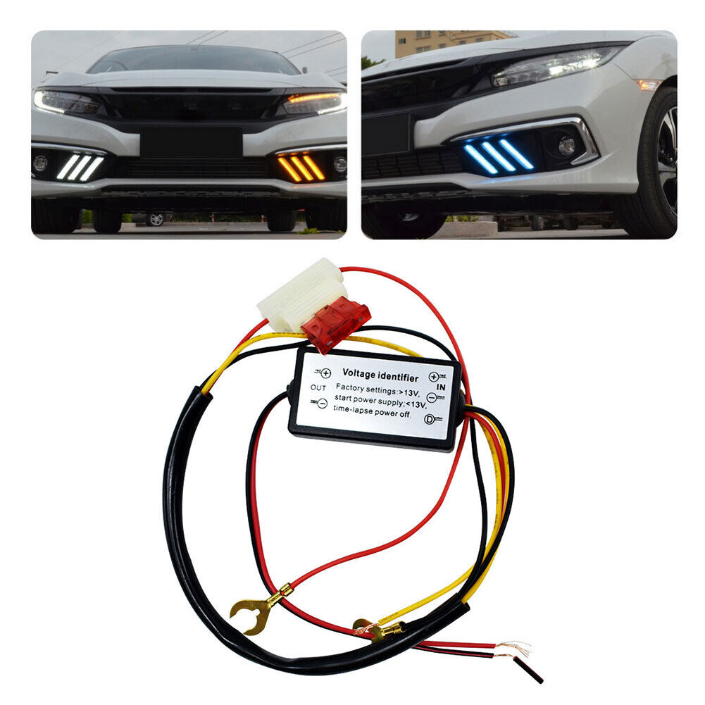 Car LED DRL Relay Harness Automatic On/Off Control Module Dimmer 12-18V DC