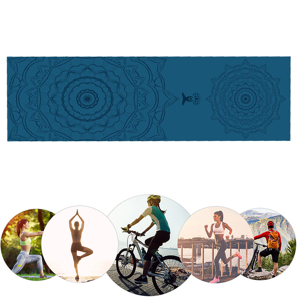 Portable Double Layer Printed Yoga Towel Quick Drying Pilates Towels (B)