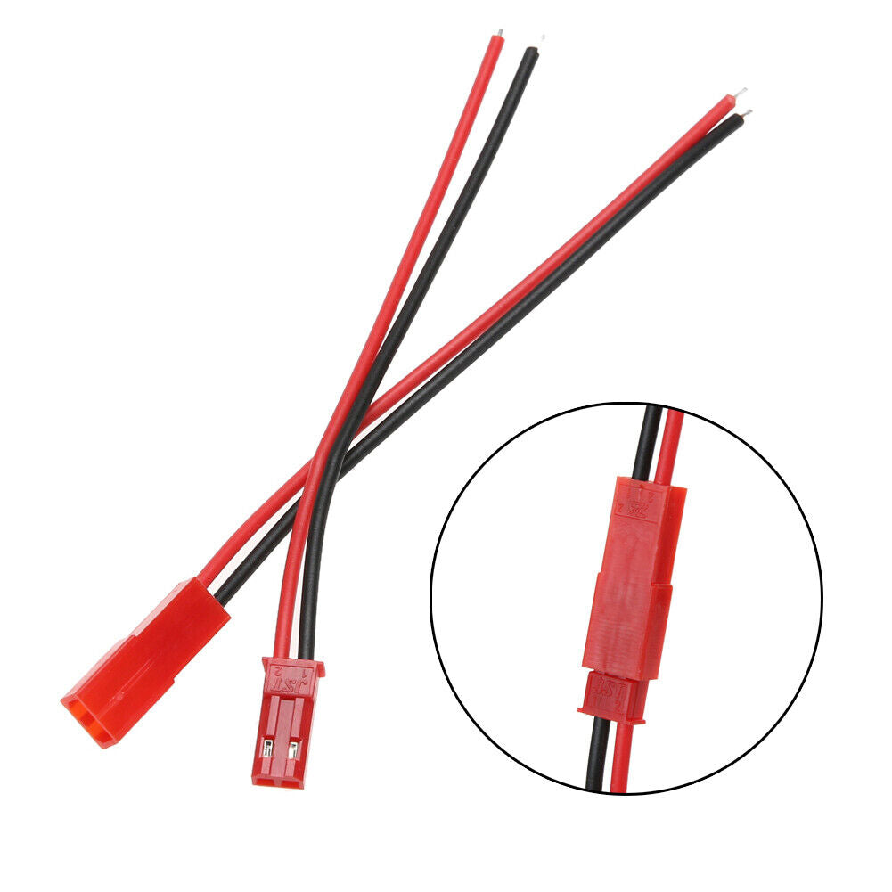 10 Pairs 100mm Male and Female JST Connector Plug for RC Lipo Battery Part