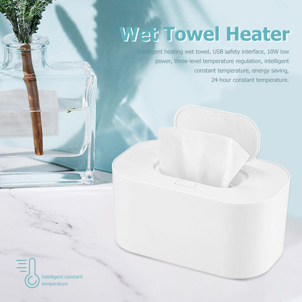 USB Baby Wet Wipes Heater Home Car Tissue Paper Warmer Warming Box (White)