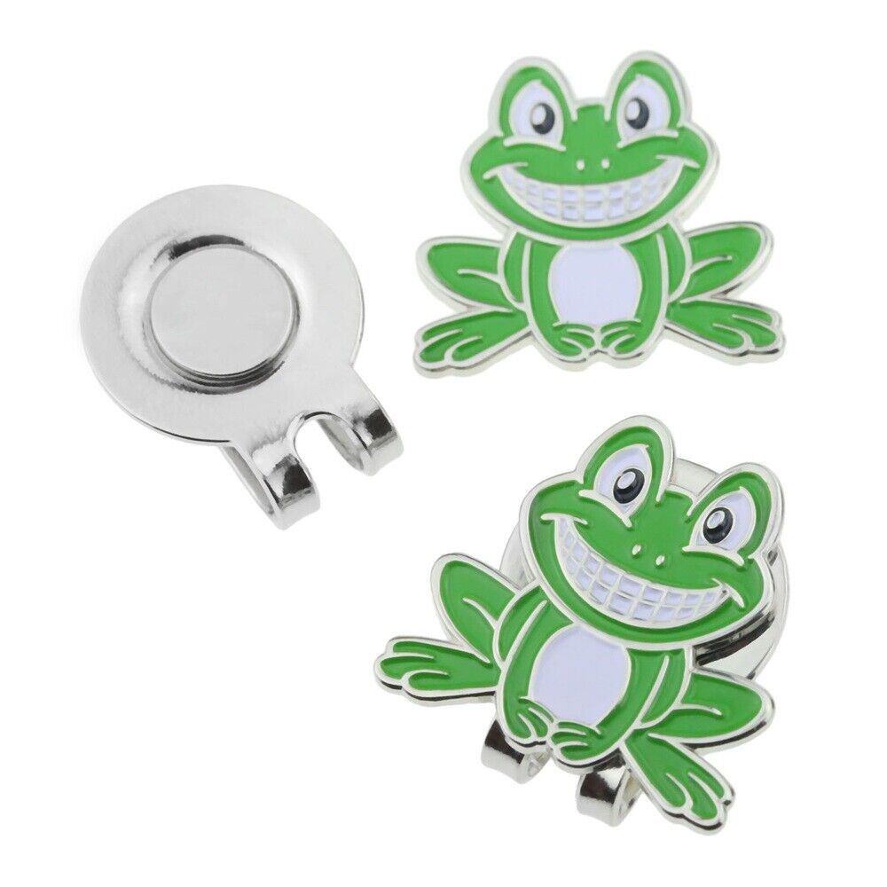 Cute Frog Pattern Strong Magnetic  Hat Clip & Golf Ball Marker For Cap Vison