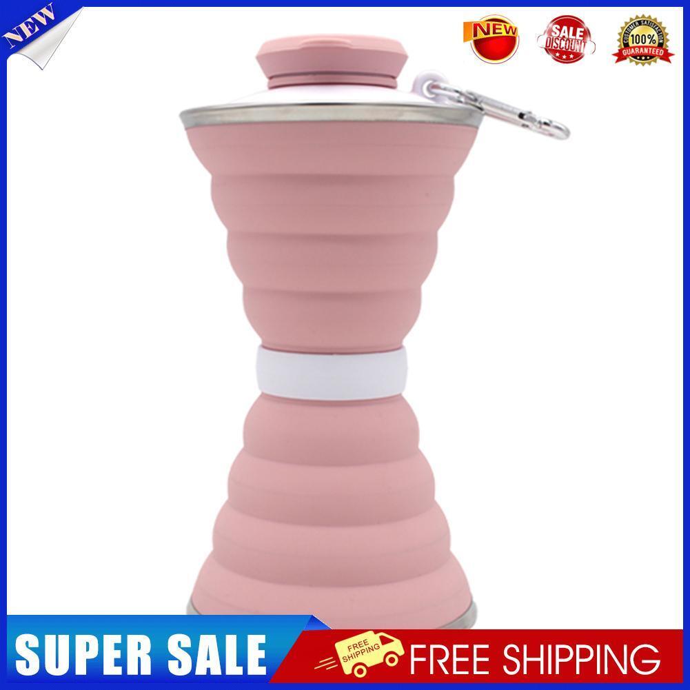 Sports 500mL Collapsible Soft Kettle Outdoor Silicone Water Bottle (Pink)